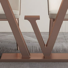Load image into Gallery viewer, Luxury Stainless Steel Rose Gold Dinning Table
