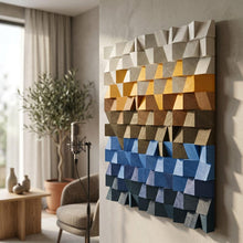 Load image into Gallery viewer, Square Acoustic Sound Diffuser Wood Mosaic Wall Decor