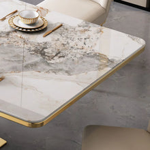 Load image into Gallery viewer, Wonderful Bright Stainless Steel Gold Dinning Table