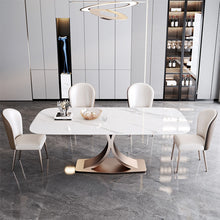 Load image into Gallery viewer, Luxury Italian Style Stainless Steel Rose Gold Dinning Table