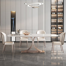 Load image into Gallery viewer, Luxury Italian Style Stainless Steel Rose Gold Dinning Table