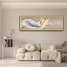 Load image into Gallery viewer, Feather Touch Crystal Painting With Digital Clock And Led