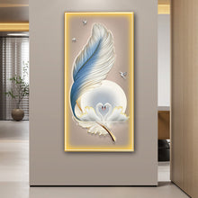 Load image into Gallery viewer, Enchanting White Swan Crystal Painting With LED