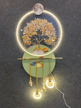 Load image into Gallery viewer, Golden Tree with Deer Wall Decor