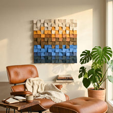 Load image into Gallery viewer, Square Acoustic Sound Diffuser Wood Mosaic Wall Decor