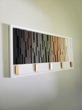 Load image into Gallery viewer, Nordic Spectrum Wall Hook Rack Plank Wood Mosaic Wall Decor