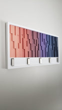 Load image into Gallery viewer, Gradient Luxe Wall Hook Rack Plank Wood Mosaic Wall Decor