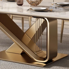 Load image into Gallery viewer, Classic Luxury Stainless Steel Gold Dinning Table