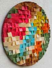 Load image into Gallery viewer, Stunning Round Piece Wood Mosaic Wall Decor