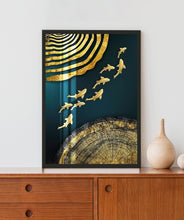 Load image into Gallery viewer, Golden Fish Acrylic LED Light Wall Art