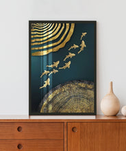Load image into Gallery viewer, Golden Fish Acrylic LED Light Wall Art