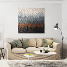 Load image into Gallery viewer, Off - White Wood Mosaic Wall Decor