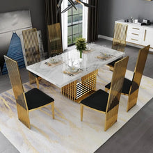 Load image into Gallery viewer, Beautiful Modern Rectangle White Marble Dining Table