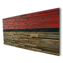 Load image into Gallery viewer, Abstract Landscape Wall Art Plank Wood Mosaic Wall Decor