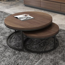 Load image into Gallery viewer, Black Metallic Nesting Center Tables In Chocolate Hue