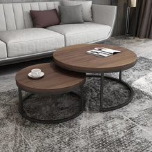 Load image into Gallery viewer, Black Metallic Nesting Center Tables In Chocolate Hue