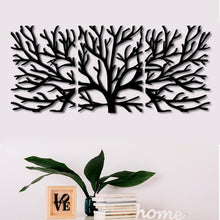 Load image into Gallery viewer, Black Color Tree Wooden Wall Hanging