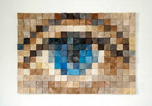 Load image into Gallery viewer, Blue Eye Wood Mosaic Wall Decor