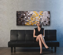 Load image into Gallery viewer, Carpet Of Clouds Wood Mosaic Wall Decor