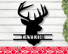 Load image into Gallery viewer, Personalized Deer Head Monogram Wall Decor