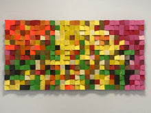 Load image into Gallery viewer, Electric Flowers Wood Mosaic Wall Decor