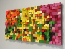 Load image into Gallery viewer, Electric Flowers Wood Mosaic Wall Decor