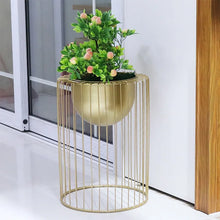 Load image into Gallery viewer, Flower Stand Gold Plant Stand for Indoors Modern Flower Stand in Large