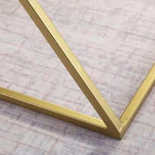 Load image into Gallery viewer, Golden Zig Zag Pattern Metal Side Table