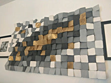Load image into Gallery viewer, Gold Mine Wood Mosaic Wall Decor
