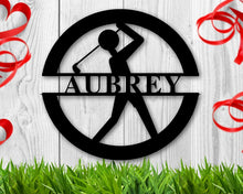 Load image into Gallery viewer, Personalized Golfer Sign Wall Decor