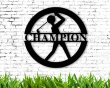 Load image into Gallery viewer, Personalized Golfer Sign Wall Decor