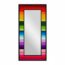 Load image into Gallery viewer, RAINBOW WOOD MOSAIC MIRROR WALL DECOR