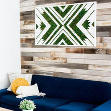 Load image into Gallery viewer, Preserved Moss Mosaic Aztec Design Wall Decor