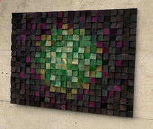 Load image into Gallery viewer, Dark Forest Wood Mosaic Wall Decor