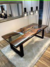 Load image into Gallery viewer, Modern Transparent Epoxy Resin Dining Table