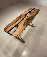 Load image into Gallery viewer, Gorgeous Brown Epoxy Resin Console Table