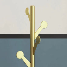 Load image into Gallery viewer, Marble Clothing Rack Gold with Hooks for Bedroom