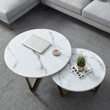 Load image into Gallery viewer, Metallic Nesting Center Tables In Golden Luxe Base
