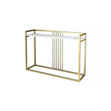 Load image into Gallery viewer, Modern Console Table In Sleek Golden Rods Design
