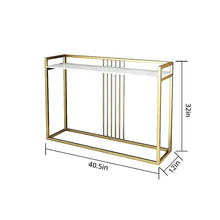 Load image into Gallery viewer, Modern Console Table In Sleek Golden Rods Design