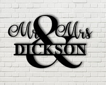 Load image into Gallery viewer, Mr and Mrs Personalized Monogram Wall Decor