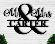 Load image into Gallery viewer, Mr and Mrs Personalized Monogram Wall Decor
