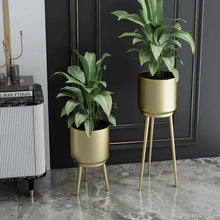 Load image into Gallery viewer, Nordic Metal Tripod Plant Stand Removable Planter Pot (Set of 2)