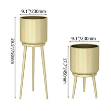 Load image into Gallery viewer, Nordic Metal Tripod Plant Stand Removable Planter Pot (Set of 2)