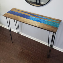 Load image into Gallery viewer, Modern River Side Epoxy Resin Console Table