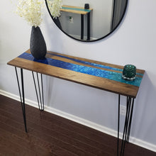 Load image into Gallery viewer, Modern River Side Epoxy Resin Console Table