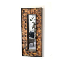 Load image into Gallery viewer, Shou Sugi Ban Reclaimed Wood Woodburned Mirror Wall Decor