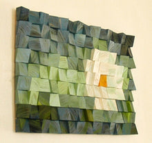 Load image into Gallery viewer, Simple Flower White Wood Mosaic Wall Decor