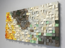 Load image into Gallery viewer, Sun and Snowy Mountains Wood Mosaic Wall Decor
