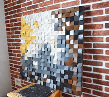 Load image into Gallery viewer, SIZZLING SNOWY MOUNTAIN WOOD MOSAIC WALL DECOR